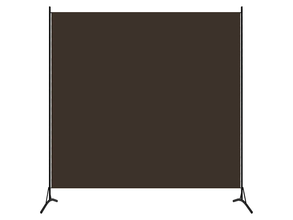 Cloison de séparation marron 175x180 cm tissu