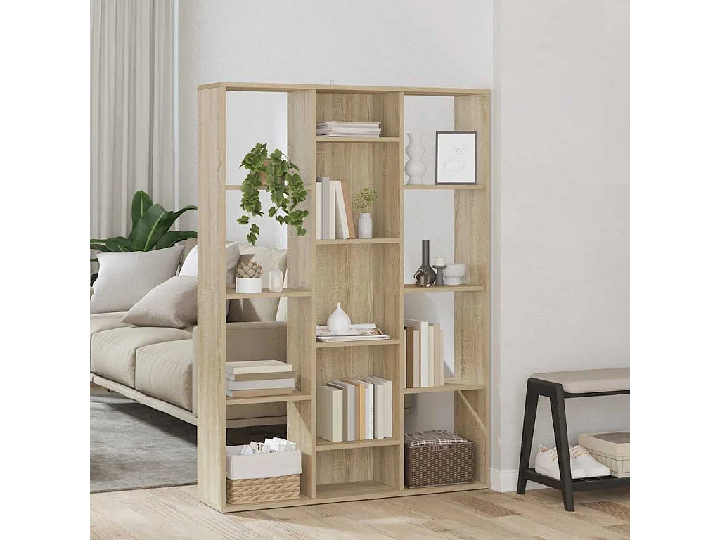 Raumteiler/Bücherregal Sonoma-Eiche 100x24x140 cm Holzwerkstoff