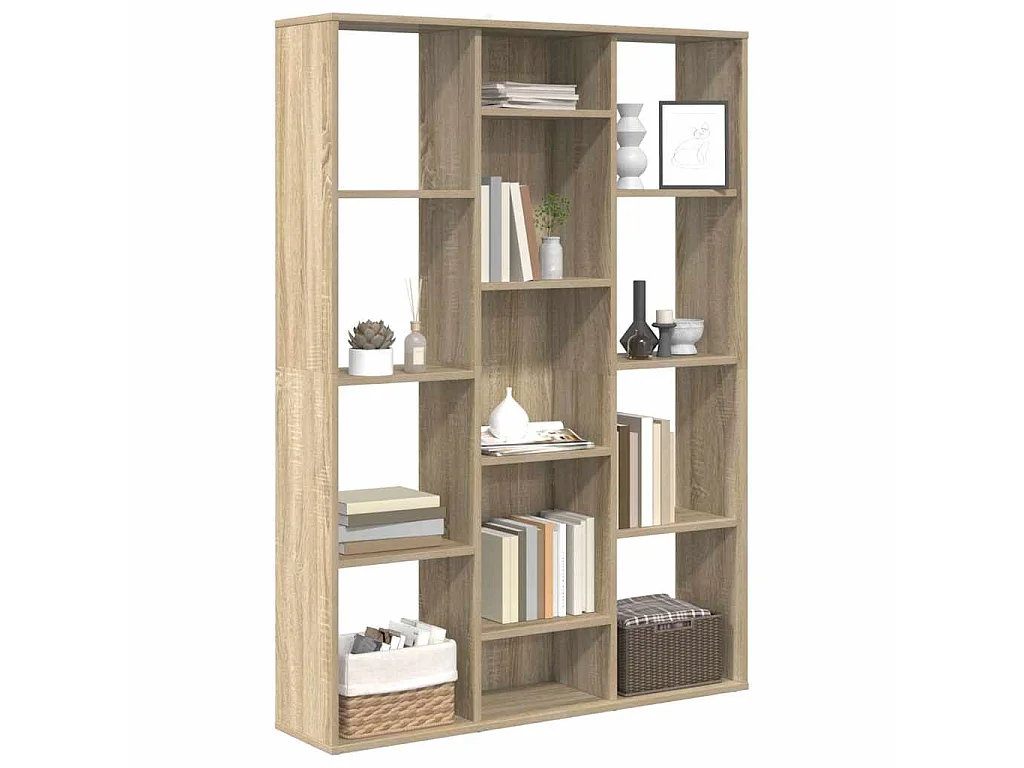 Paravent Séparateur de pièce/Bibliothèque Chêne sonoma 100x24x140 cm