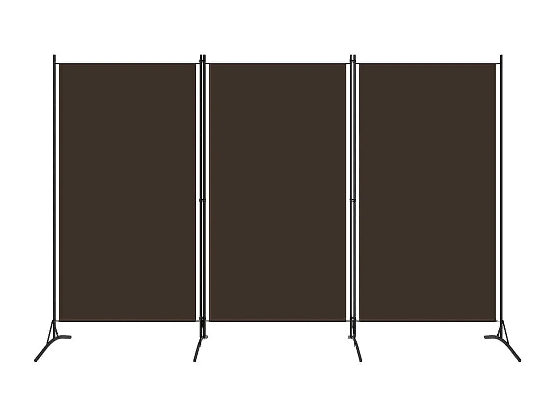 Divisória de quarto com 3 painéis 260x180 cm castanho