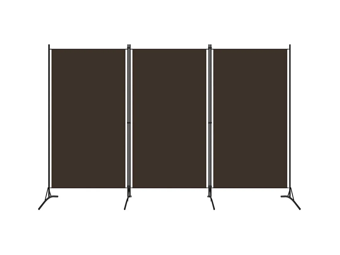 Kamerscherm met 3 panelen 260x180 cm bruin