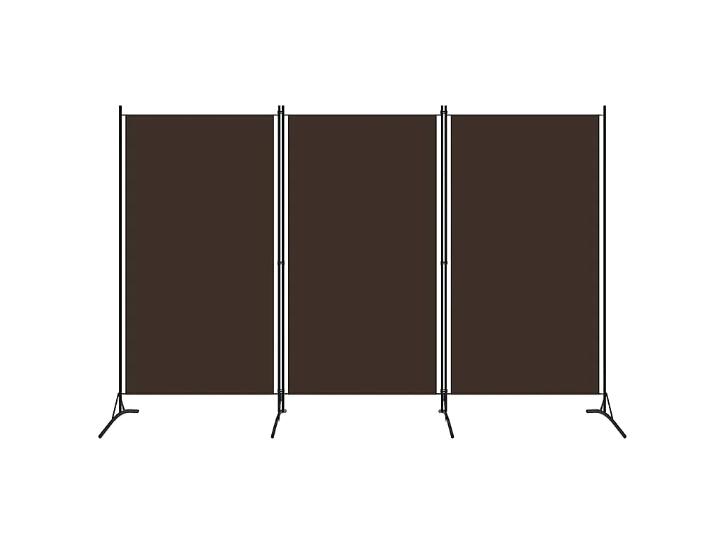 3-tlg. Raumteiler Braun 260x180 cm
