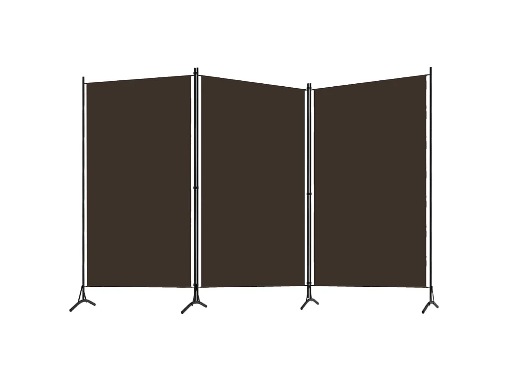 Paravent 3 panneaux Marron 260x180 cm