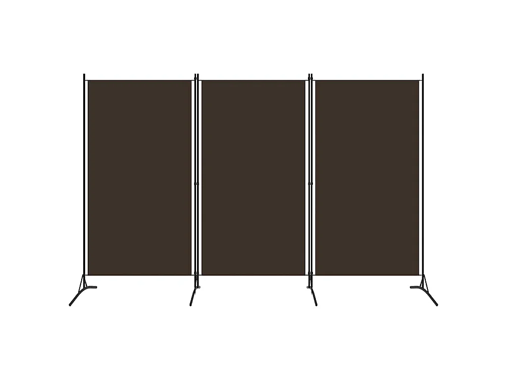 Paravent 3 panneaux Marron 260x180 cm