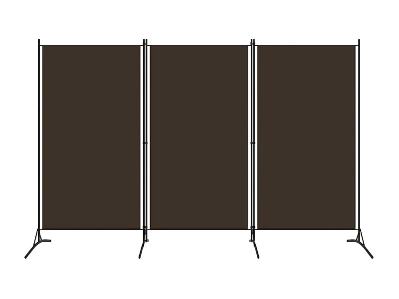 Parawan pokojowy z 3 panelami, 260x180 cm, brązowy.