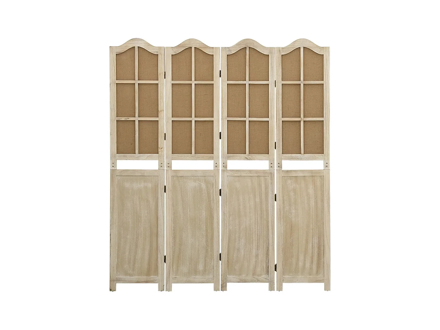 Cloison de séparation 4 panneaux Marron 140x165 cm Tissu