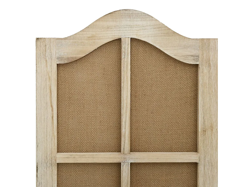 Divisorio a 4 Pannelli Marrone 140x165 cm in Tessuto