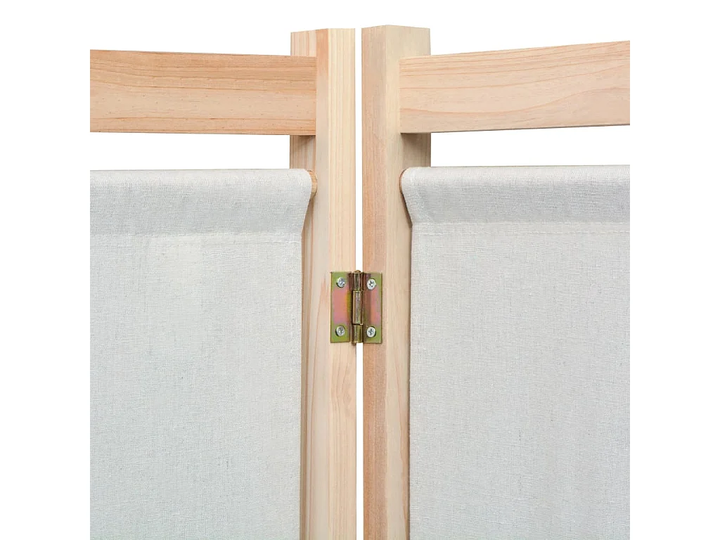 3-teiliger Raumteiler Creme 120 x 170 x 4 cm Stoff