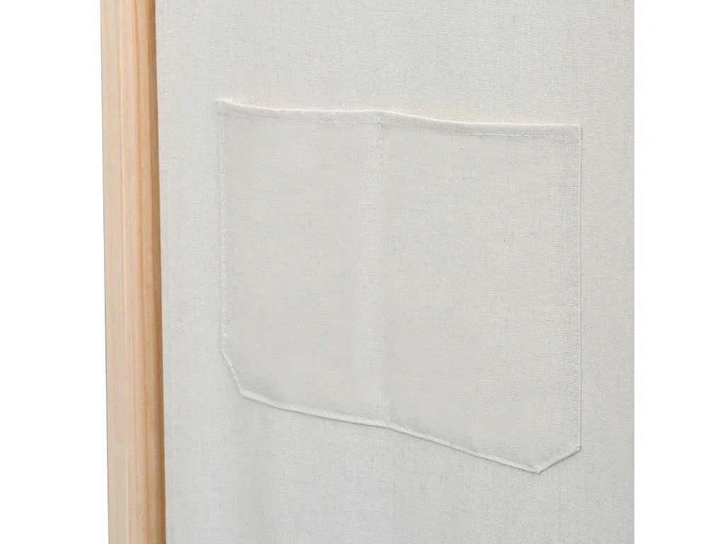 Paravent 3 panneaux Crème 120x170x4 cm Tissu