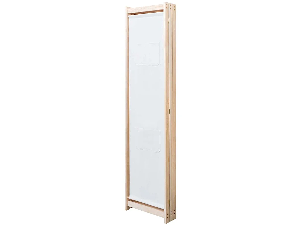Paravent 3 panneaux Crème 120x170x4 cm Tissu