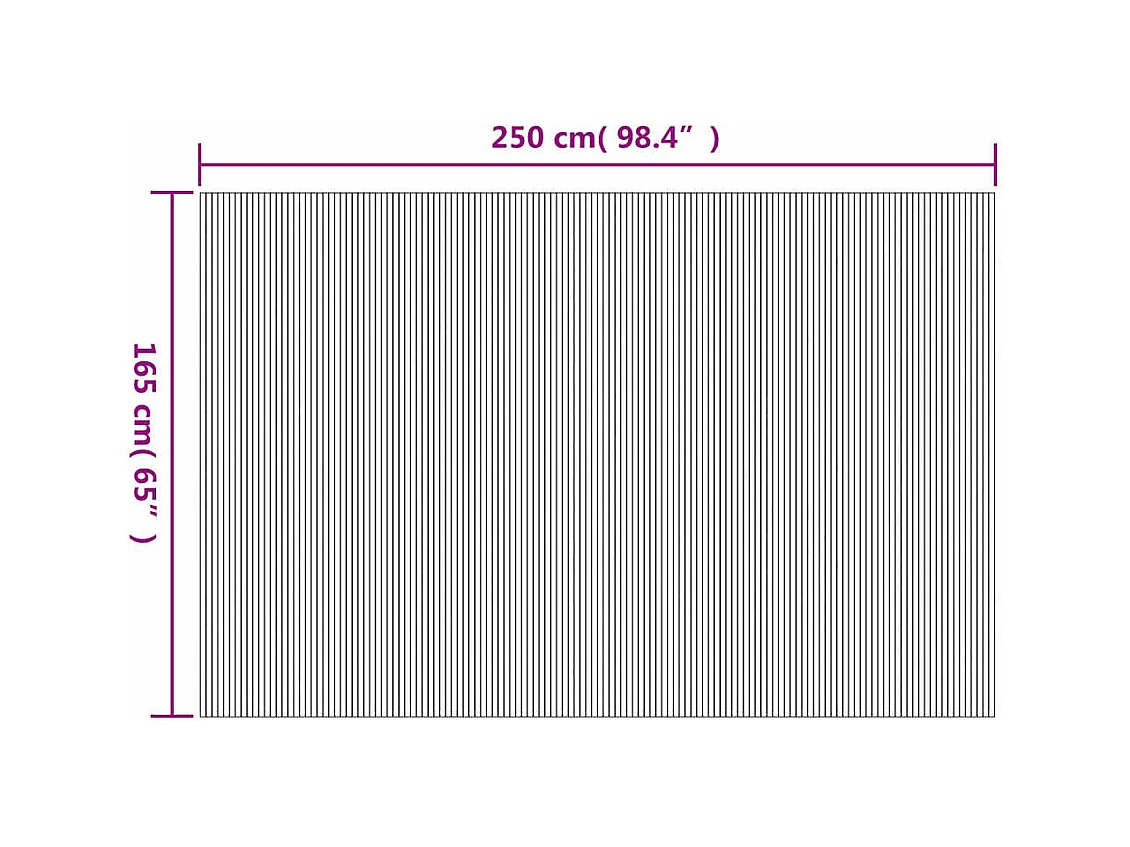 Cloison de séparation Bambou Gris 250 x 165 cm