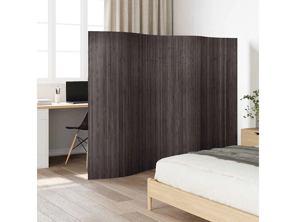 Cloison de séparation bambou gris largeur 250 cm hauteur 165 cm