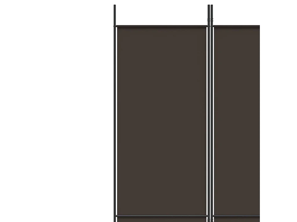 Divisorio a 3 Pannelli Marrone 150x220 cm in Tessuto