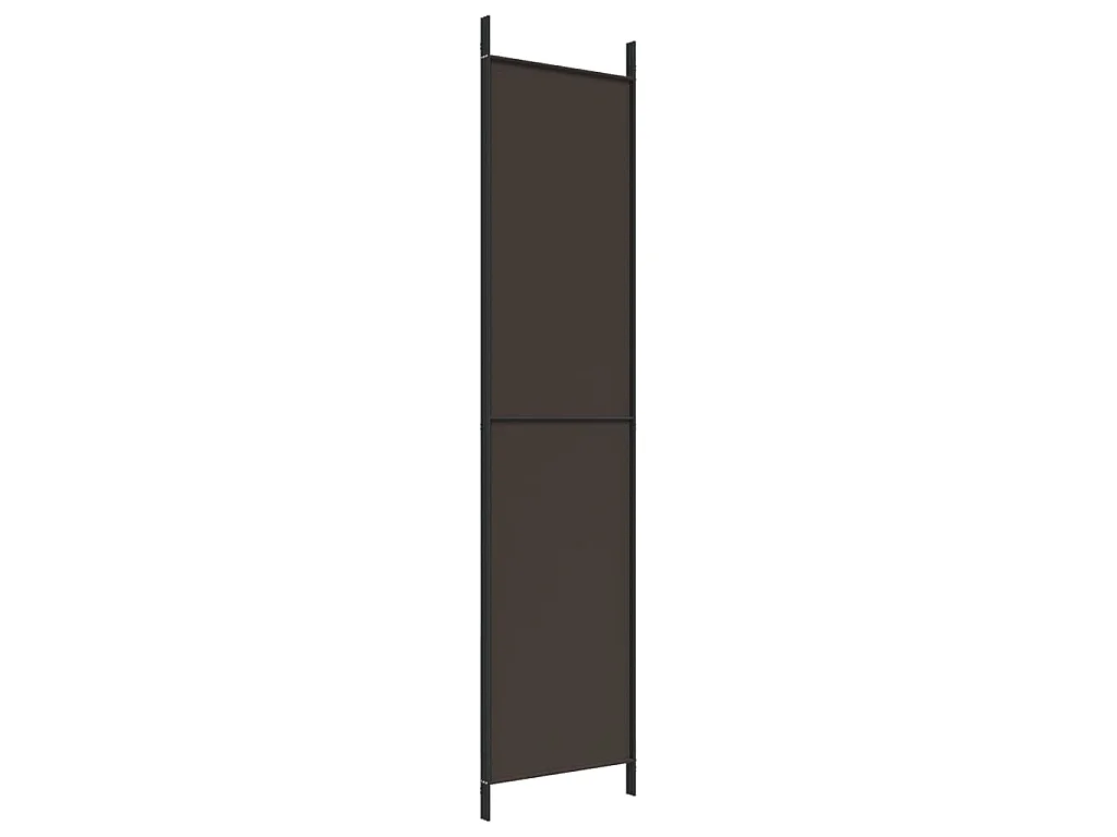 Divisorio a 3 Pannelli Marrone 150x220 cm in Tessuto