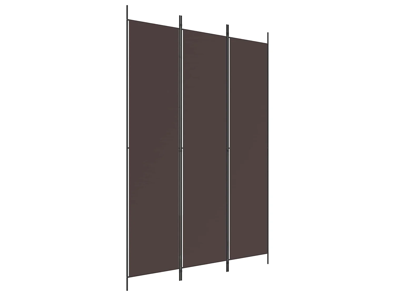 Kamerscherm met 3 panelen 150x220 cm stof bruin