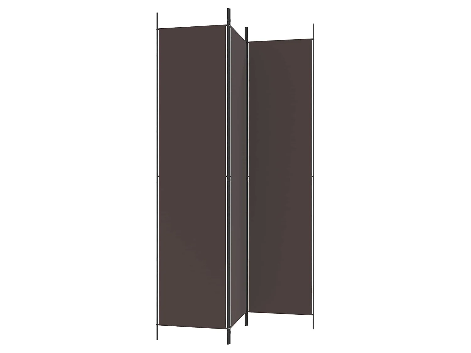 Kamerscherm met 3 panelen 150x220 cm stof bruin