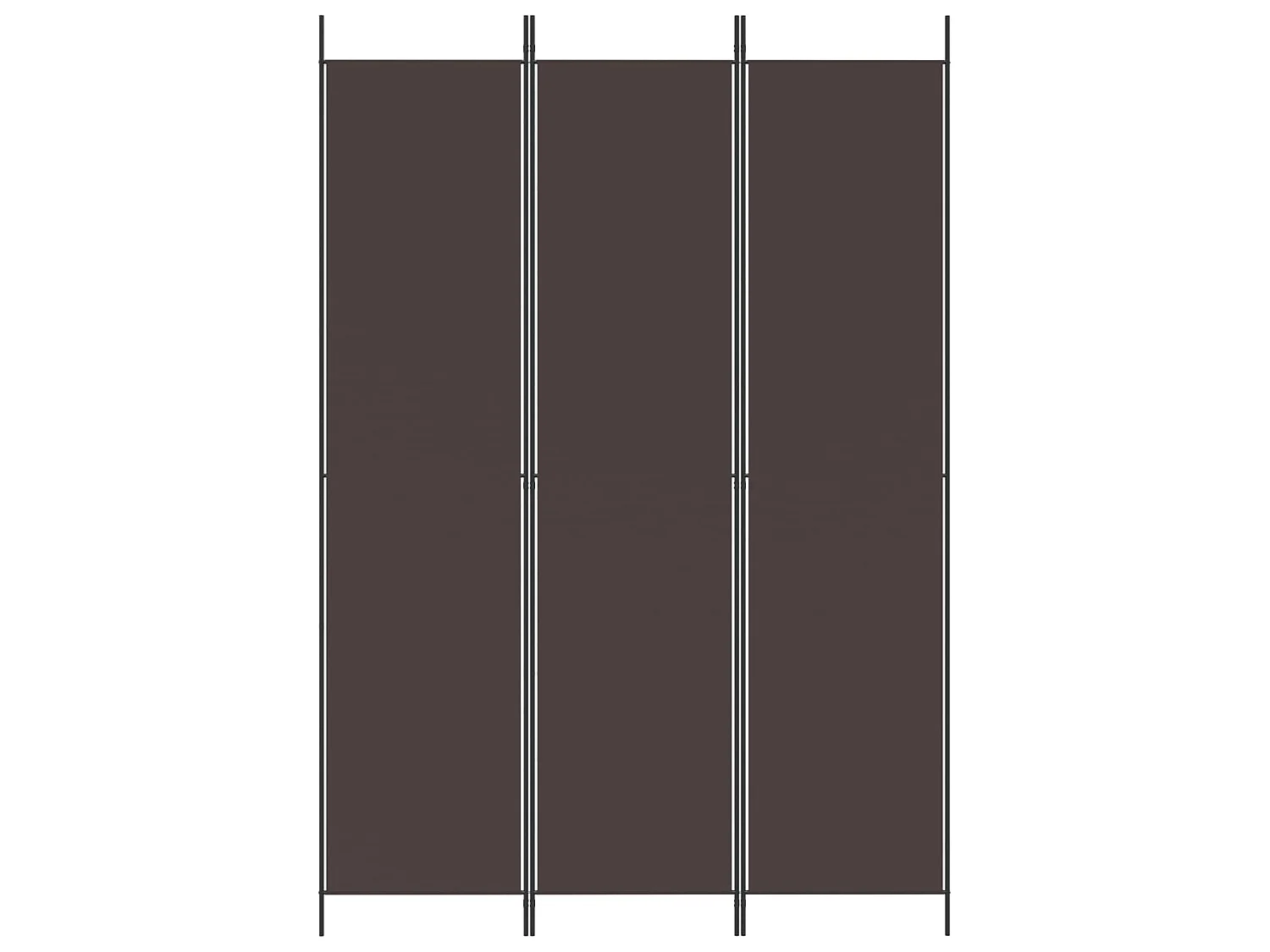 Kamerscherm met 3 panelen 150x220 cm stof bruin