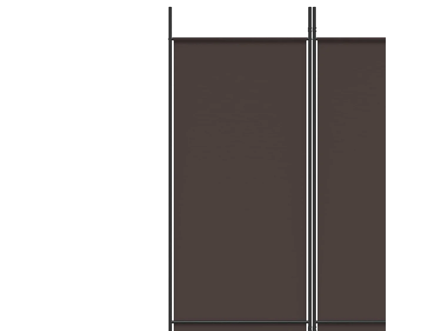 Kamerscherm met 3 panelen 150x220 cm stof bruin
