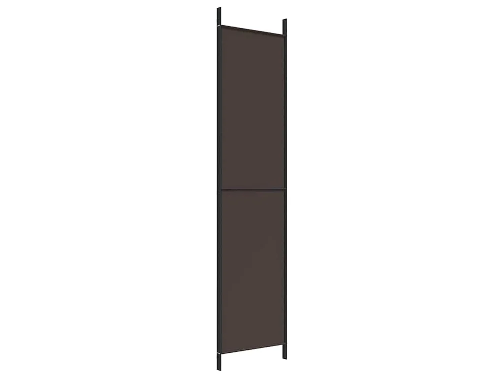 Paravent 3 panneaux Marron 150x220 cm Tissu