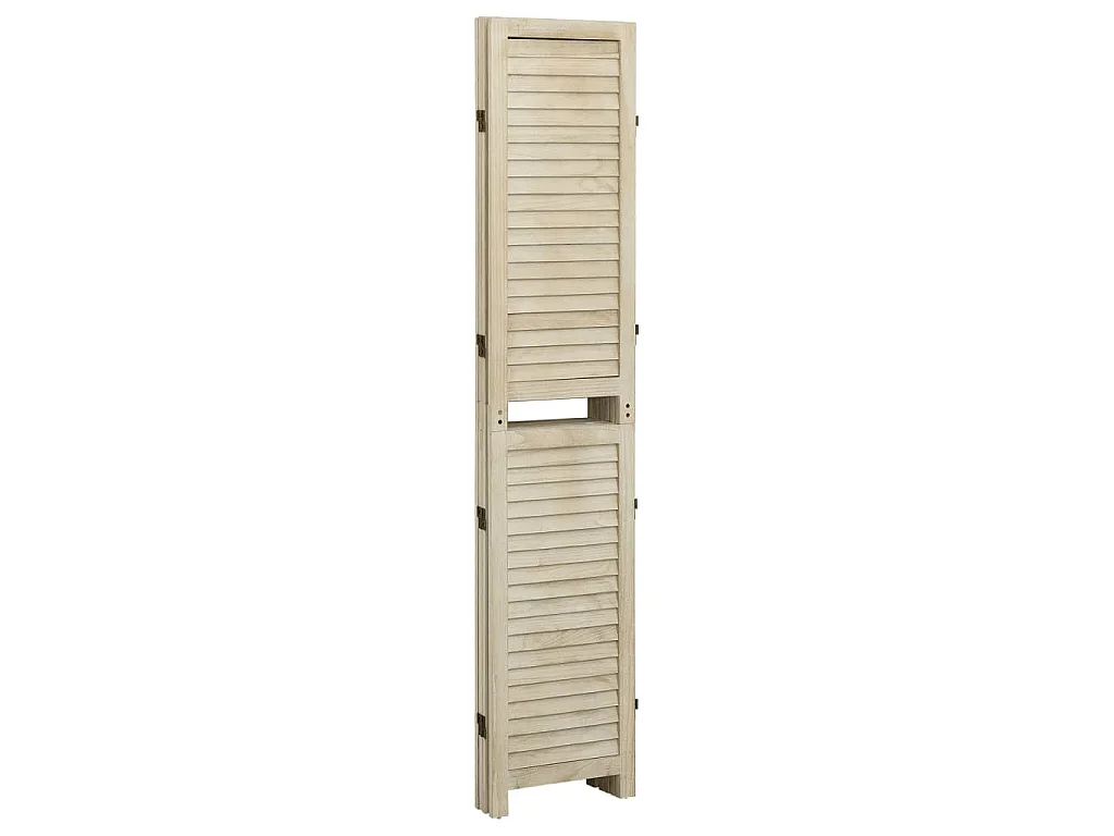 Paravent 4 panneaux 140x165 cm Bois de Paulownia