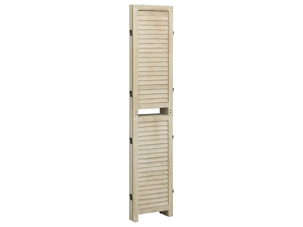 Paravent 4 panneaux 140x165 cm Bois de Paulownia