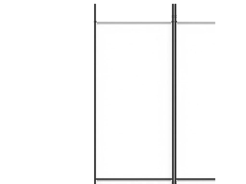 Kamerscherm met 5 panelen 250x220 cm stof wit