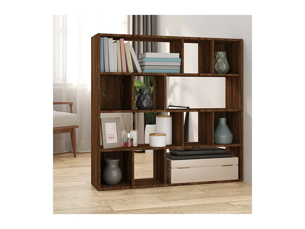 Bibliothèque/Séparateur de pièce Chêne marron 105x24x102 cm