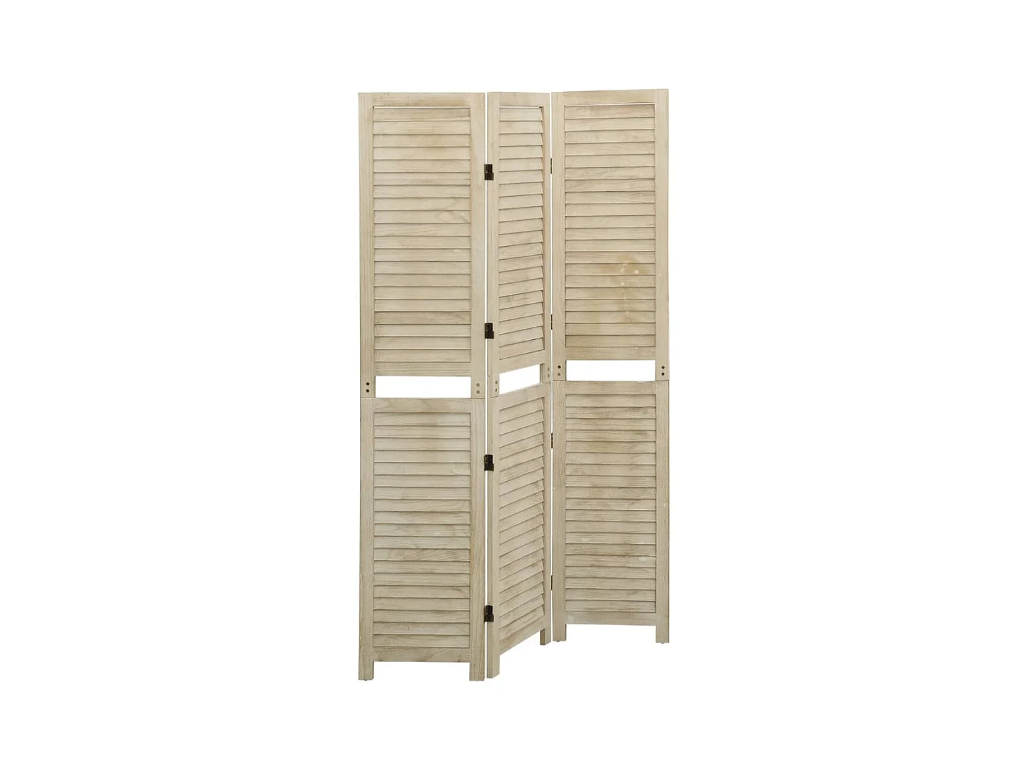 Cloison de séparation 3 panneaux 105x165 cm Bois de Paulownia