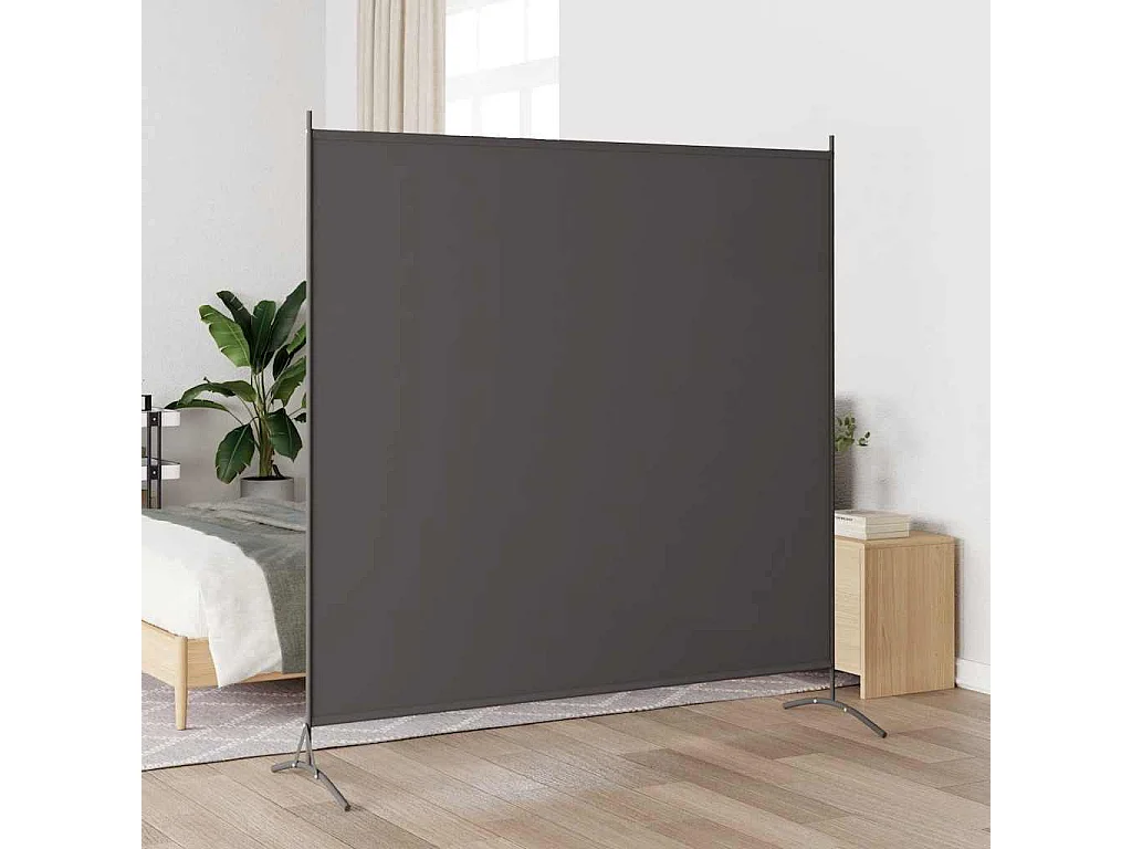 Biombo divisor de 1 panel gris antracita 175x180 cm