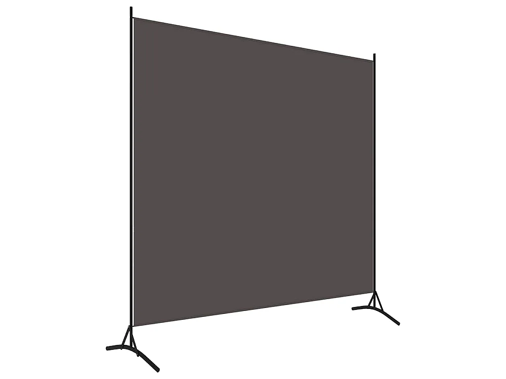 Cloison de séparation anthracite 175x180 cm tissu