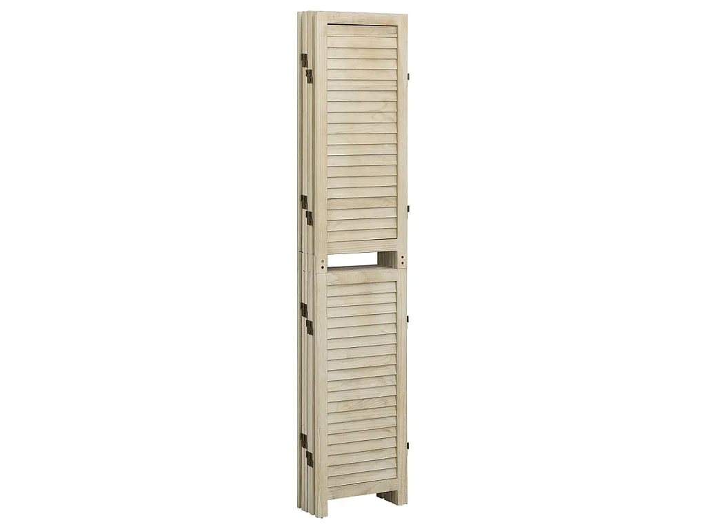 Paravent 6 panneaux 210x165 cm Bois de Paulownia