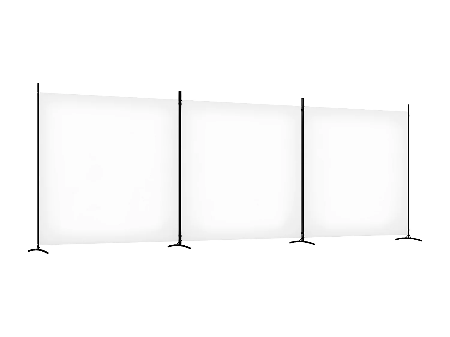 Divisorio a 3 Pannelli bianco 525x180 cm in Tessuto