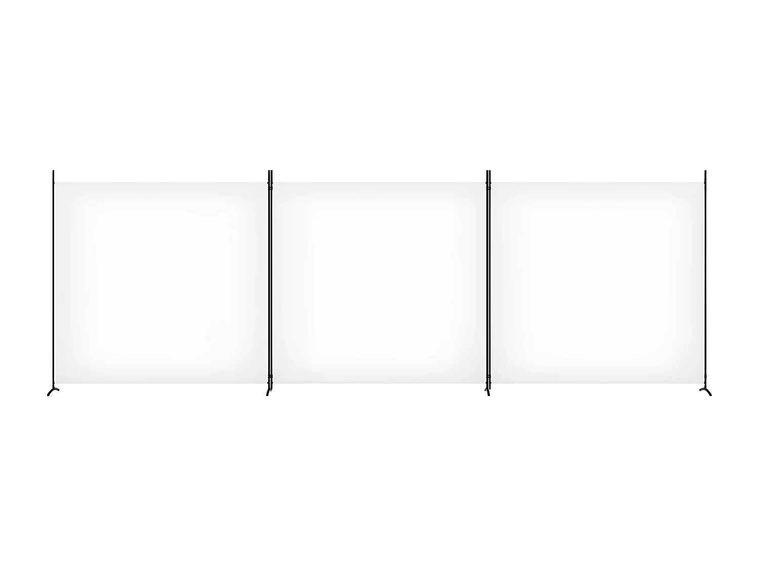 Cloison de séparation 3 panneaux Blanc 525x180 cm Tissu