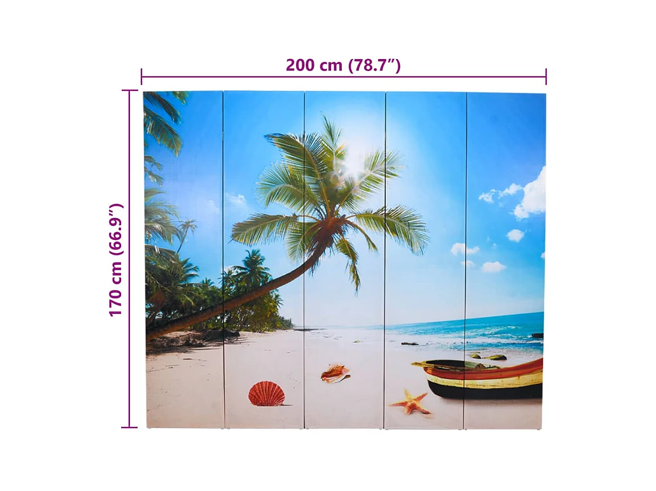 Kamerscherm inklapbaar strand 200x170 cm