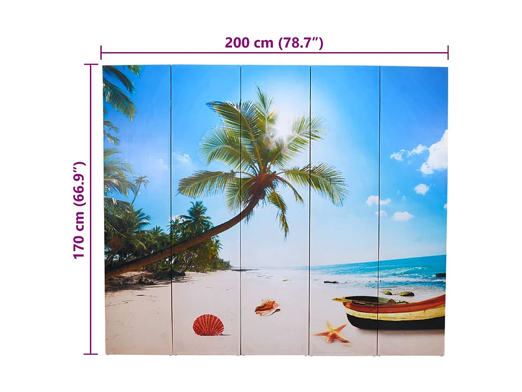 Kamerscherm inklapbaar strand 200x170 cm
