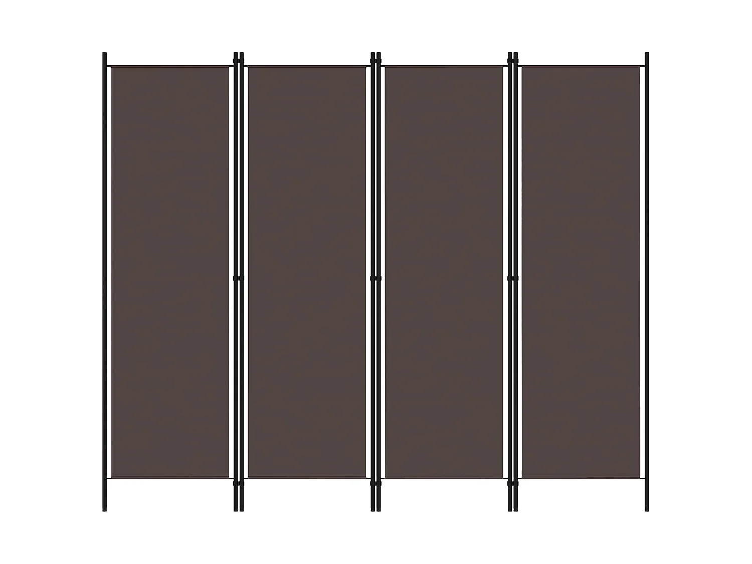 Paravent 4 panneaux Marron 200x180 cm