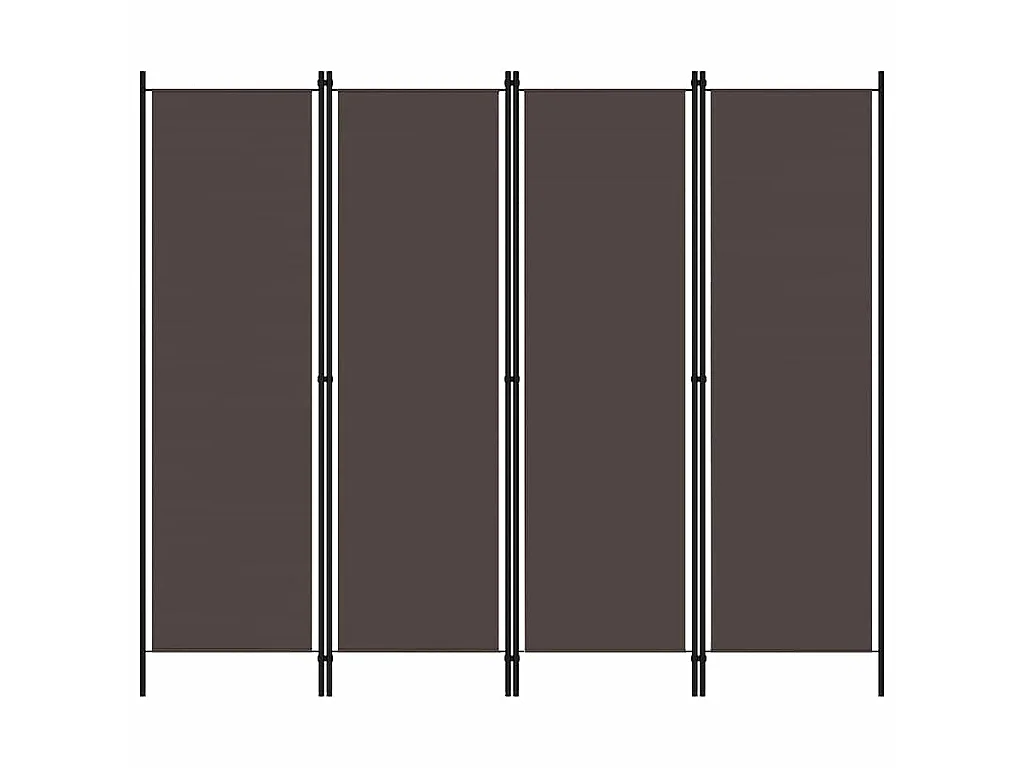 Paravent 4 panneaux Marron 200x180 cm