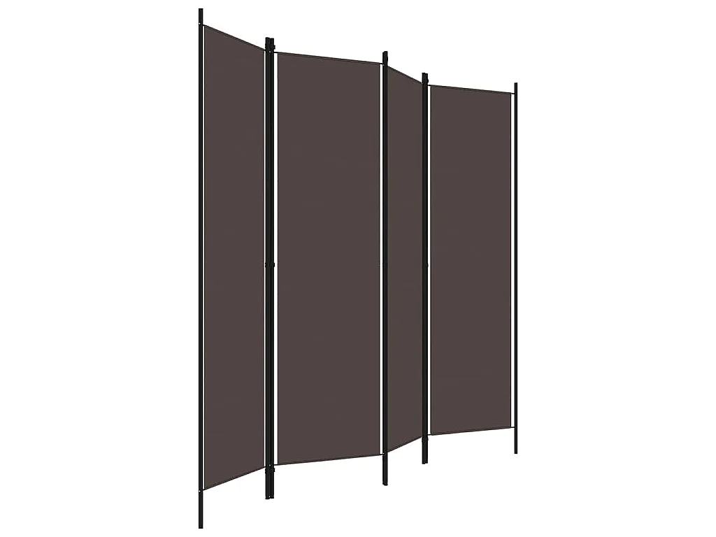 Paravent 4 panneaux Marron 200x180 cm