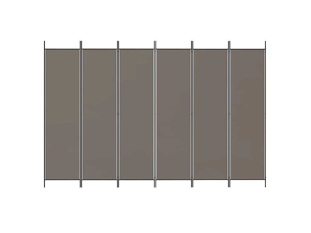 Paravent 6 panneaux Anthracite 300x200 cm Tissu