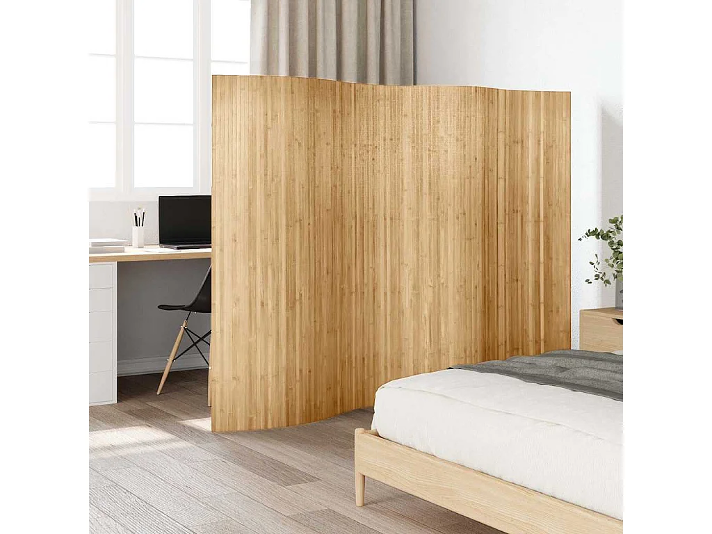 Cloison de séparation bambou largeur 250 cm hauteur 165 cm naturel