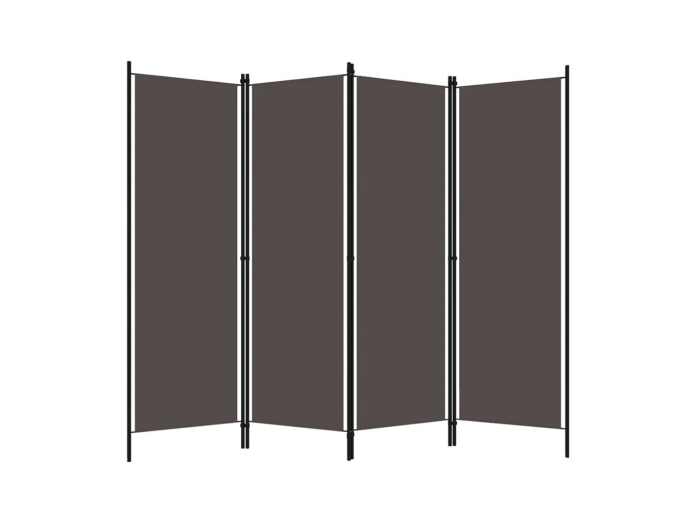 Cloison de séparation 4 panneaux Anthracite 200x180 cm