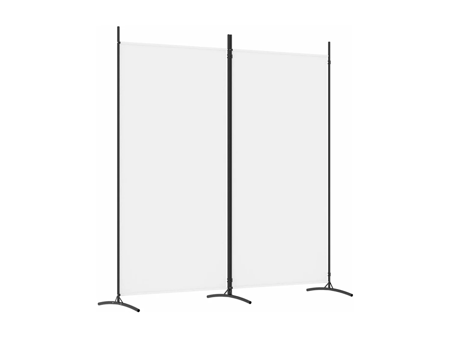 Cloison de séparation 2 panneaux Blanc 175x180 cm Tissu