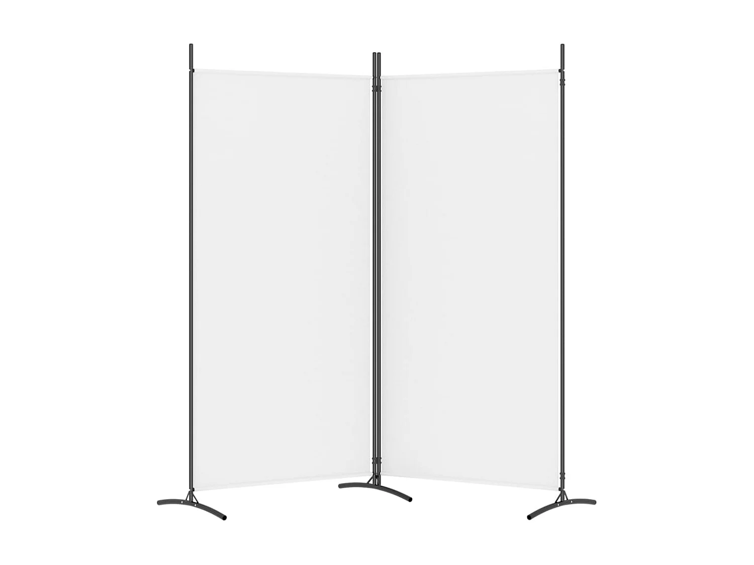 Cloison de séparation 2 panneaux Blanc 175x180 cm Tissu