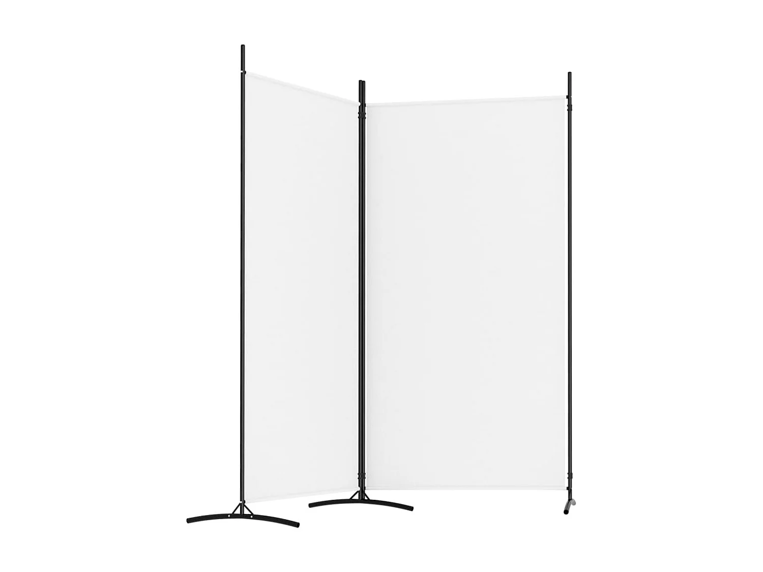 Divisória de quarto com 2 painéis 175x180 cm tecido branco