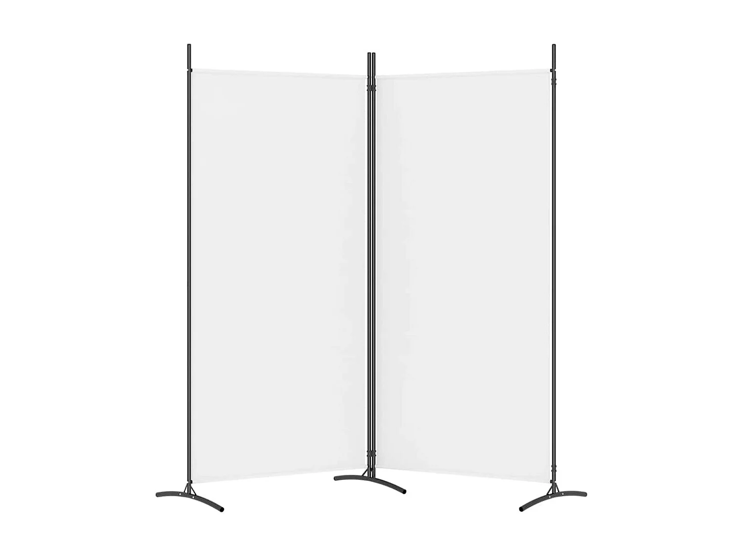 Divisória de quarto com 2 painéis 175x180 cm tecido branco