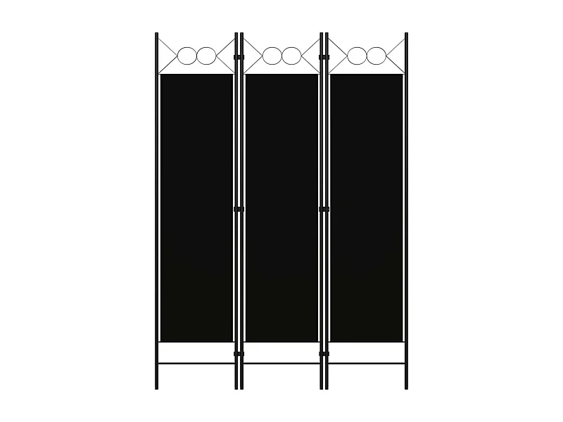 Cloison de séparation 3 panneaux Noir 120x180 cm