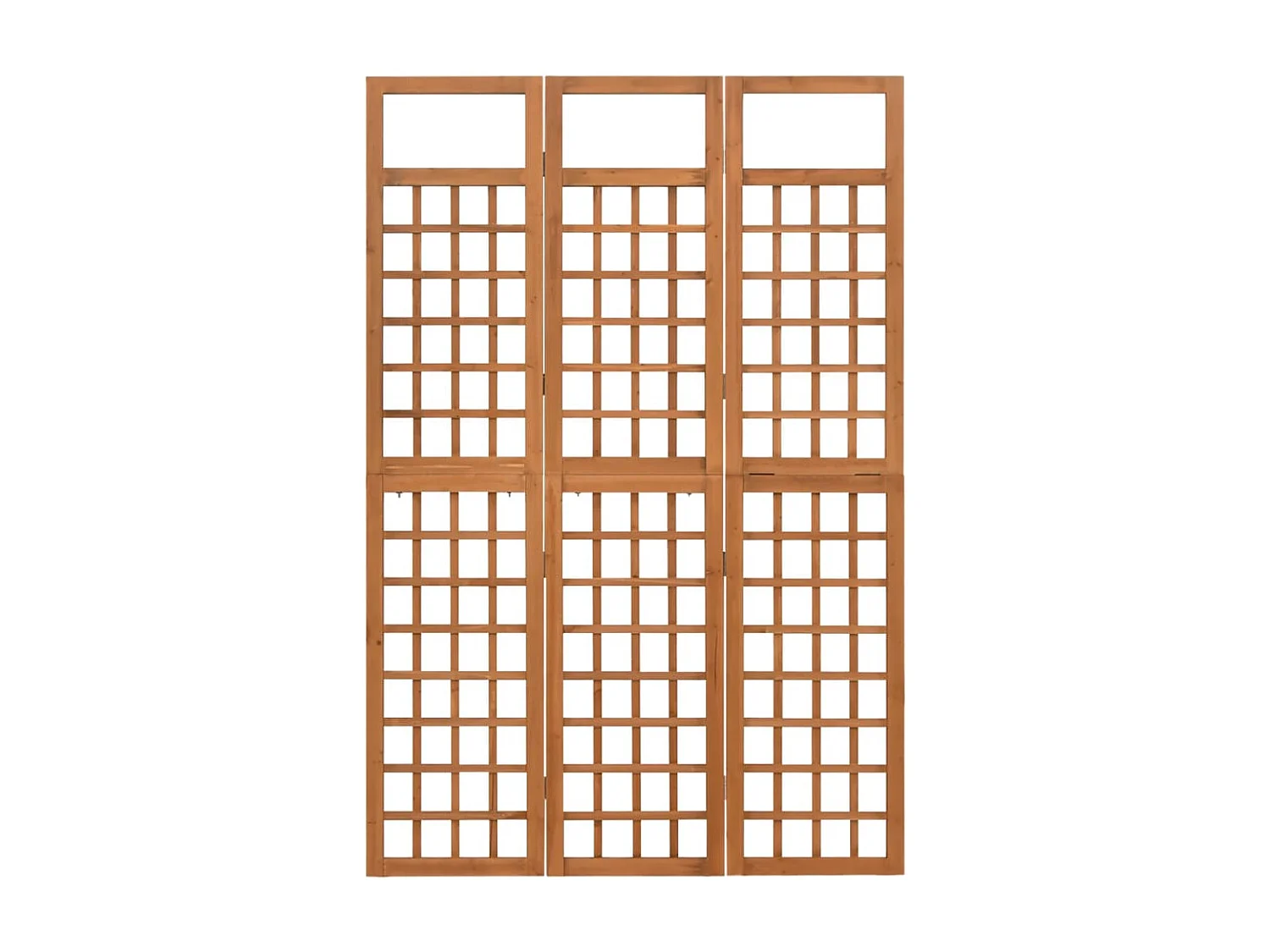 Cloison de séparation à 3 panneaux/treillis bois sapin massif