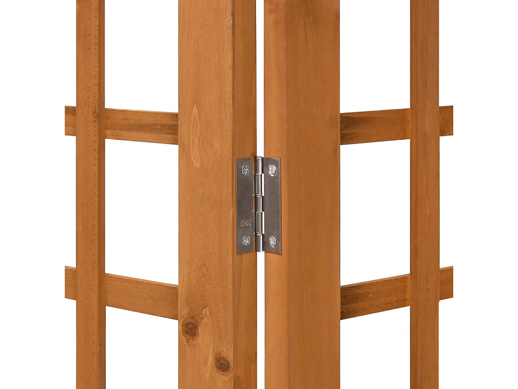 Biombo/Enrejado de 3 paneles madera maciza abeto 121x180,5 cm