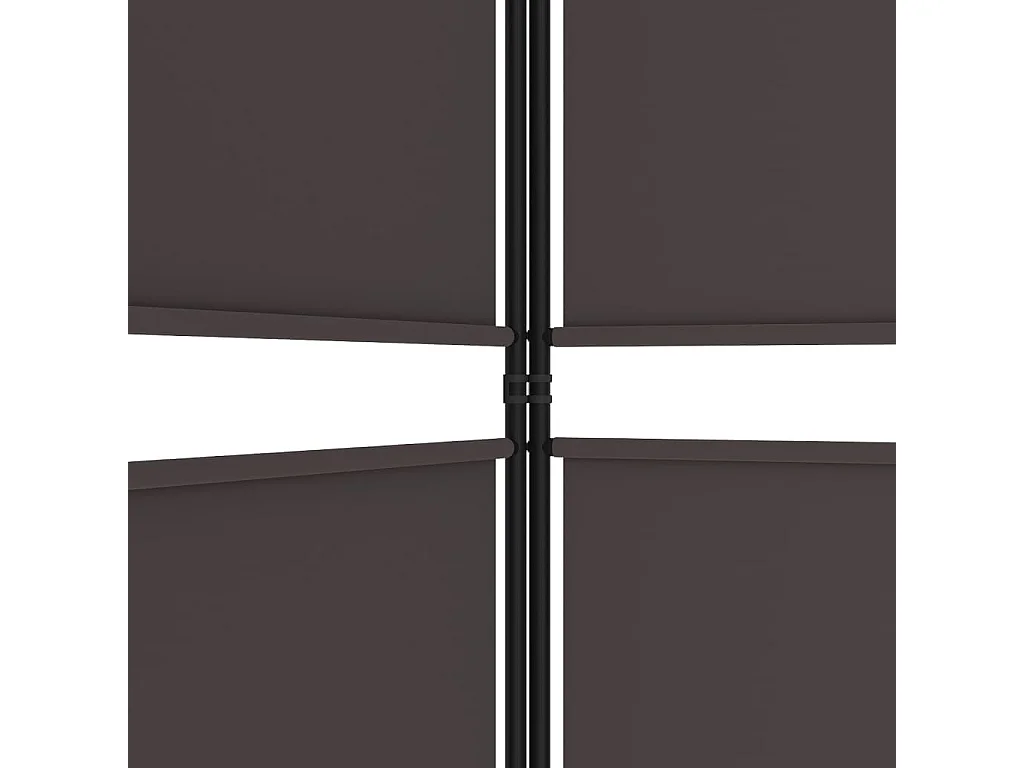 Cloison de séparation 5 panneaux Marron 250x200 cm Tissu