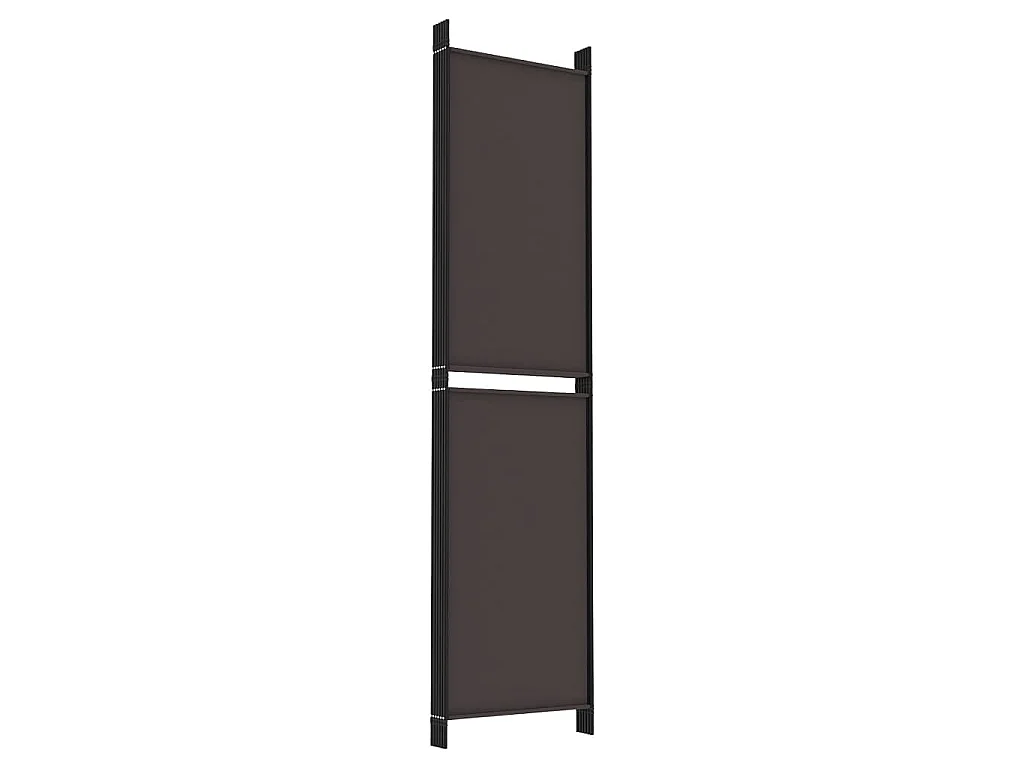Paravent 5 panneaux Marron 250x200 cm Tissu